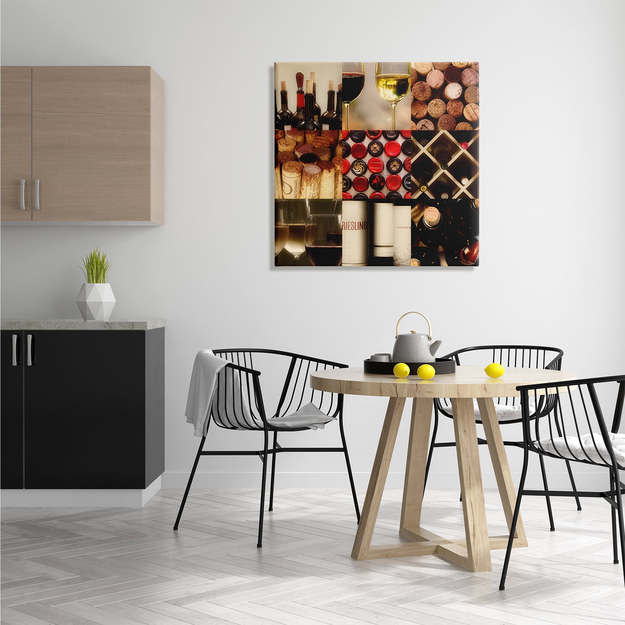 Stupell Indtries Wine Lovers Collage Vintage Bottles Traditional Vino Corks,30 x 30,Design by Gail Peck