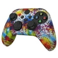 thumbnail image 2 of PlayVital Water Transfer Printing Colorful Splash Pattern Silicone Cover Skin for Xbox Series X/S Controller, Soft Rubber Case Protector for Xbox Core Wireless Controller w/ 6 Thumb Grip Caps, 2 of 8