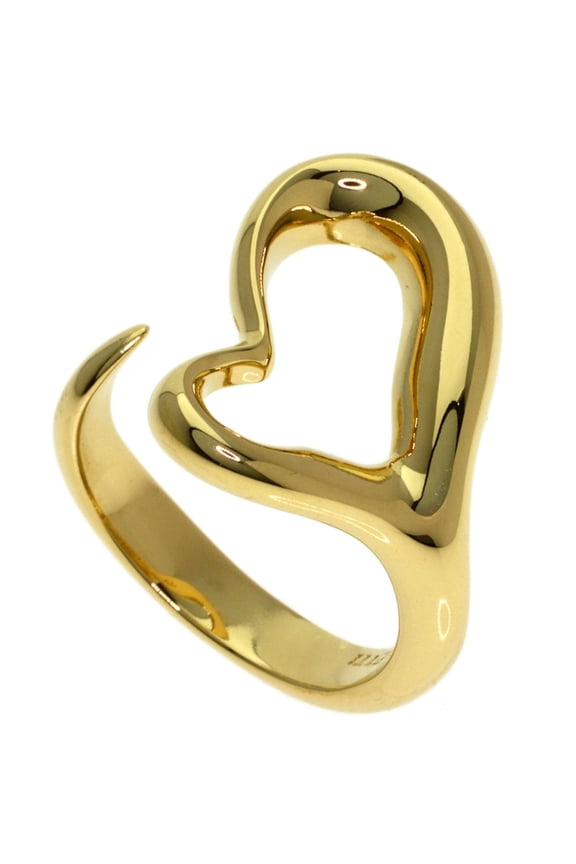 Pre-Owned Tiffany & Co. Open Heart Ring, 18K Yellow Gold, Women's.