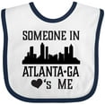 thumbnail image 3 of Inktastic Atlanta Georgia Someone Loves Me Skyline Boys or Girls Baby Bib, 3 of 4