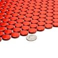 thumbnail image 2 of Cirkel 11.46 in. x 12.4 in. Glossy Red Porcelain Mosaic Wall and Floor Tile (9.87 sq. ft./case) (10-pack), 2 of 6