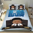 thumbnail image 1 of Jefe Bebé África Niño Conjunto de sábanas temático, trío de piezas, cómodo y amigable con la piel, diseño único, regalo de decoración para el hogar para familiares, amigos y fans,173cm *218cm, 1 of 6