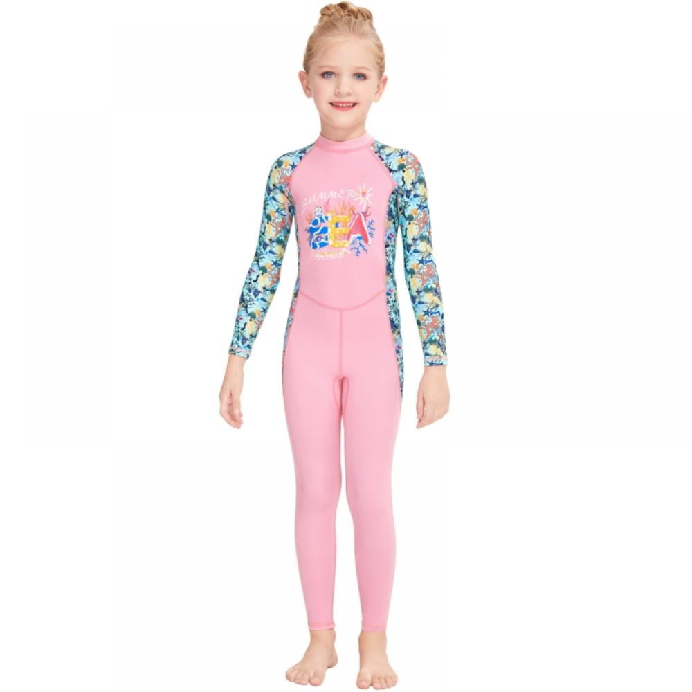 2.5mm Neoprene Thermal Swimsuit Full Body Surf Suit for Girls Kids Wetsuit 