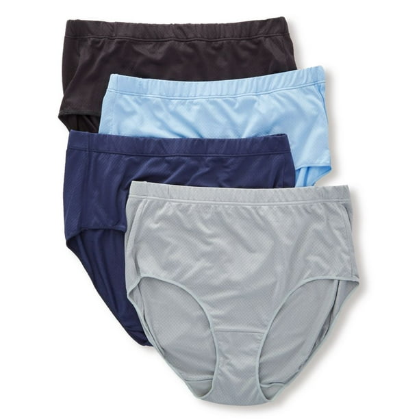 Women's Hanes 40ULBF Ultra Light Breathable Brief Panty - 4 Pack ...