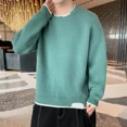 thumbnail image 4 of Suéter de punto para hombre, jersey de cuello redondo, ropa para hombre, cuello redondo, rosa, sin capucha, empalmado, cálido, clásico, prendas de punto, maletry, algodón X, 4 of 4