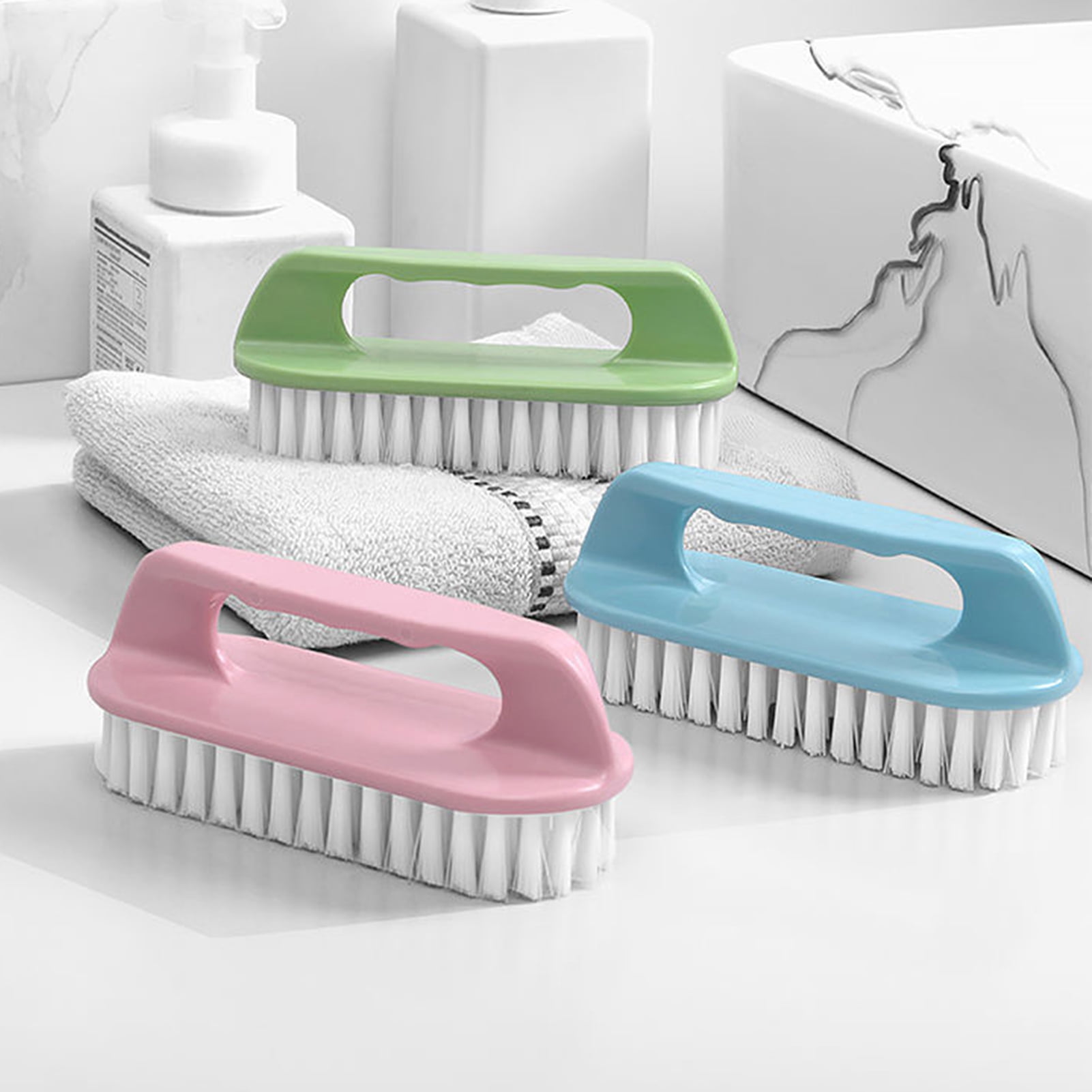 Travelwnat Scrub Brush, Household Laundry Cloth Shoe Cleaning Brushes with Non-Slip Design, Quality Durable Cleaning Washing Brush, Blue