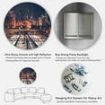 thumbnail image 5 of Designart 'Dark Chicago Skyline and Railroad' Ultra Glossy Cityscape Circle Wall Art, 5 of 5