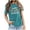 Mint Green, variant on Women's Back To Season Letter Print Comfortable Fashionable Fit Colored Top Short Sleeved T Shirt Mint Green S
