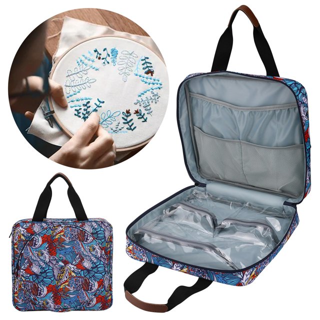 Bolsa de proyecto de portátil, accesorios multifuncionales, almacenamiento de herramientas de costura, de de para Baoblaze Almacenamiento de bordado