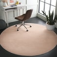 thumbnail image 2 of SAFAVIEH Revive Hyram Solid Polyester Area Rug, Pink, 6'7" x 6'7" Round, 2 of 10