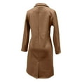 thumbnail image 4 of Women Elegant Double Wool Blend Pea Coat Notch Lapel Color: Khaki Size: L, 4 of 5