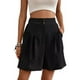thumbnail image 1 of Bermudas Informales De Talle Alto Y Color Liso Para Mujer 1, 1 of 6