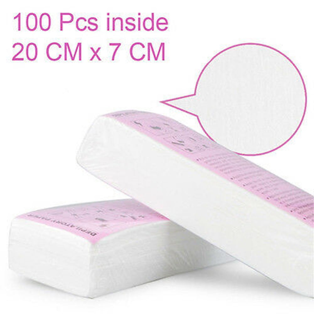 100pcs Depilatory Wax Strips Nonwoven Hair Removal Paper Epilator