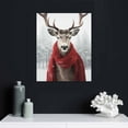 thumbnail image 4 of Nawypu Red Scarf Wall Art Poster Christmas Canvas Prints Painting Picture Artwork Home Decor for Living Room Christmas No Frame, 4 of 4