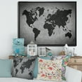 thumbnail image 2 of Designart 'Ancient World Map IX' Vintage Framed Canvas Wall Art Print, 2 of 5
