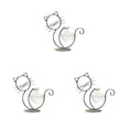 thumbnail image 1 of Matsuzay Soporte de jarrón elegante negro con artesanía de hierro - Base estable Adornos decorativos fáciles de limpiar Gato sentado negro Type1 NO1, 1 of 6