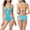 Sky Blue, variant on Bikinis for Women One Piece Deep V Gathering Slim Neck Strap Swimsuit Solid Color Camisole Sexy Swimwear