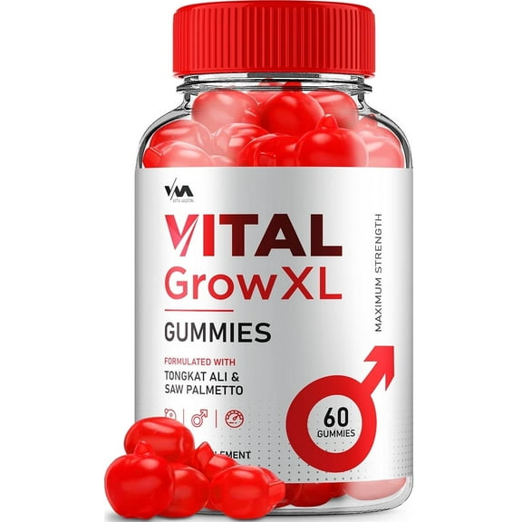 Vital Grow XL Gummies for Men – VitalGrowXL Maximum Performance, Vital GrowXL Overall Daily Health, 60 Gummies