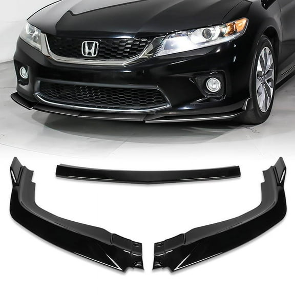 Stay Tuned Performance Front Bumper Splitter Spoiler Lip For 2013-2015 Honda Accord Coupe Painted Black