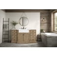 thumbnail image 3 of Kelly 60" Bathroom Vanity Weathered Fir - White Engineered Stone Countertop, 3 of 11