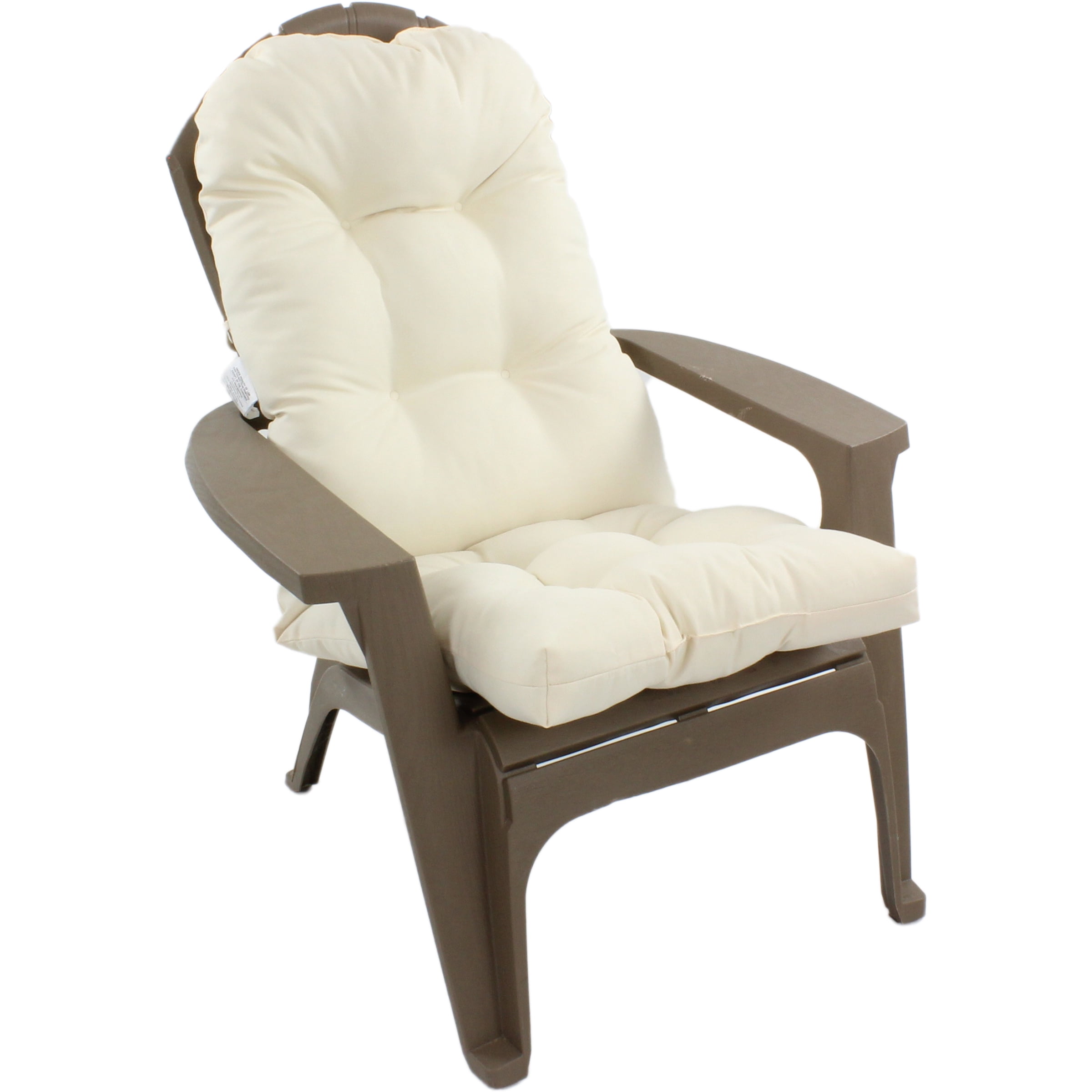 Beige Indoor / Outdoor Adirondack Cushion Patio Chair Cushion