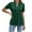Green Short Sleeve for Women, variant on Women's Short Sleeve V Neck Ruched Waist Blouse Relaxed Soft Summer Weekend Daily Top Black XL