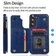 thumbnail image 2 of FIEWESEY for Samsung Galaxy S22 Plus Wallet Case with Card Holder, PU Leather Kickstand Card Slots Case, Double Magnetic Clasp Durable Shockproof Cover for Samsung Galaxy S22 Plus(Blue), 2 of 9