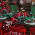 thumbnail image 6 of Christmas Red and Black Checkered Table Runner-Cotton Linen- 72 Inch Holiday Dresser Scarves, Winter Snowflake Tablerunner for Kitchen Coffee/Dining Bedroom Home Living Room Dinner Scarf Décor 13x72, 6 of 7
