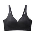thumbnail image 2 of Kaemgyyd Womens Wireless Seamless Bras Textured Spaghetti Strap V Neck No Underwire Bras Supportive Push up Plunge Bralettes, 2 of 3