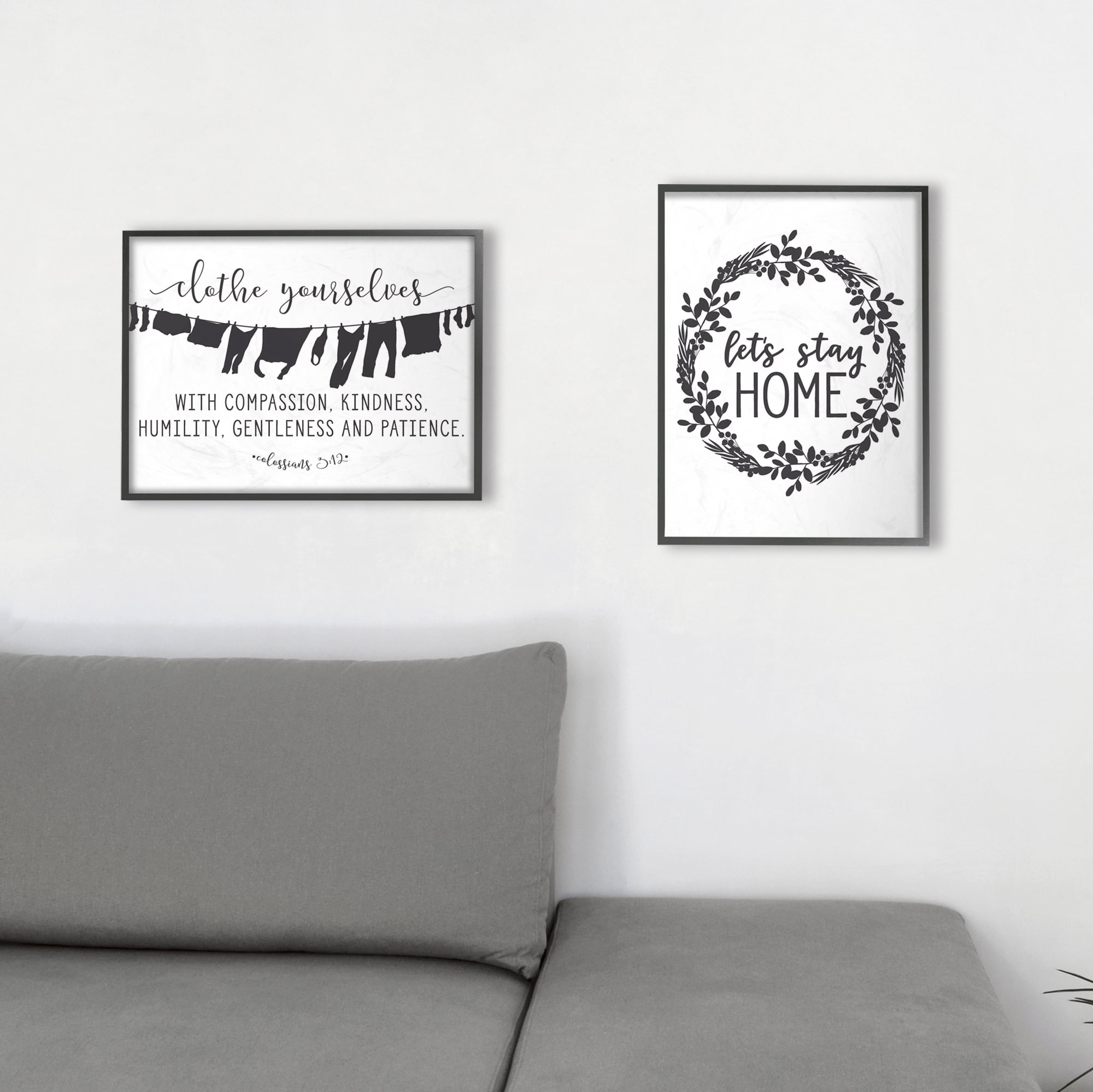 The Stupell Home Decor Collection Clothe Yourselves With Compassion Clothesline Wall Art