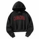 thumbnail image 5 of Sudadera con Capucha Recortada para Mujer Sudadera con Capucha con Cordón Sudadera con Capucha Informal Simple Sudadera con Capucha para Diario Otoño M, 5 of 10