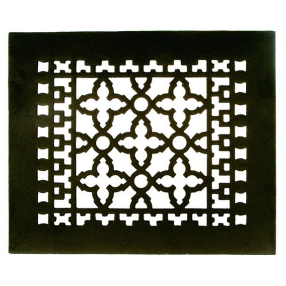Acorn GR1BG 10'' x 8'' Cast Iron Decorative Grille - Black