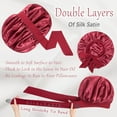 thumbnail image 2 of Satin Bonnet with Tie Band, Silk Hair Bonnet for Sleeping Women, Sleep Bonnets for Women, Silky Double Layer Sleep Cap for Curly Hair Braids, 2 of 9