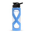 thumbnail image 1 of Santevia Blue Glass Water Bottle | Silicone Sleeve | 17oz/700mL, 1 of 2