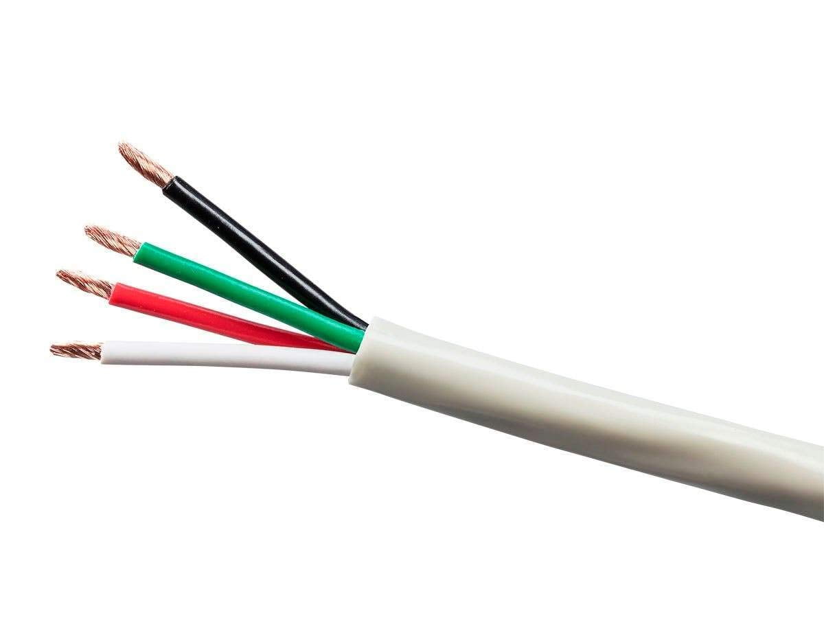 Monoprice Speaker Wire, Burial Rated, 4-Conductor, 16AWG, 250ft, Gray