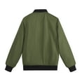 thumbnail image 2 of MADHERO Boys Bomber Jacket Flight Jacket Army Green size 10, 2 of 6