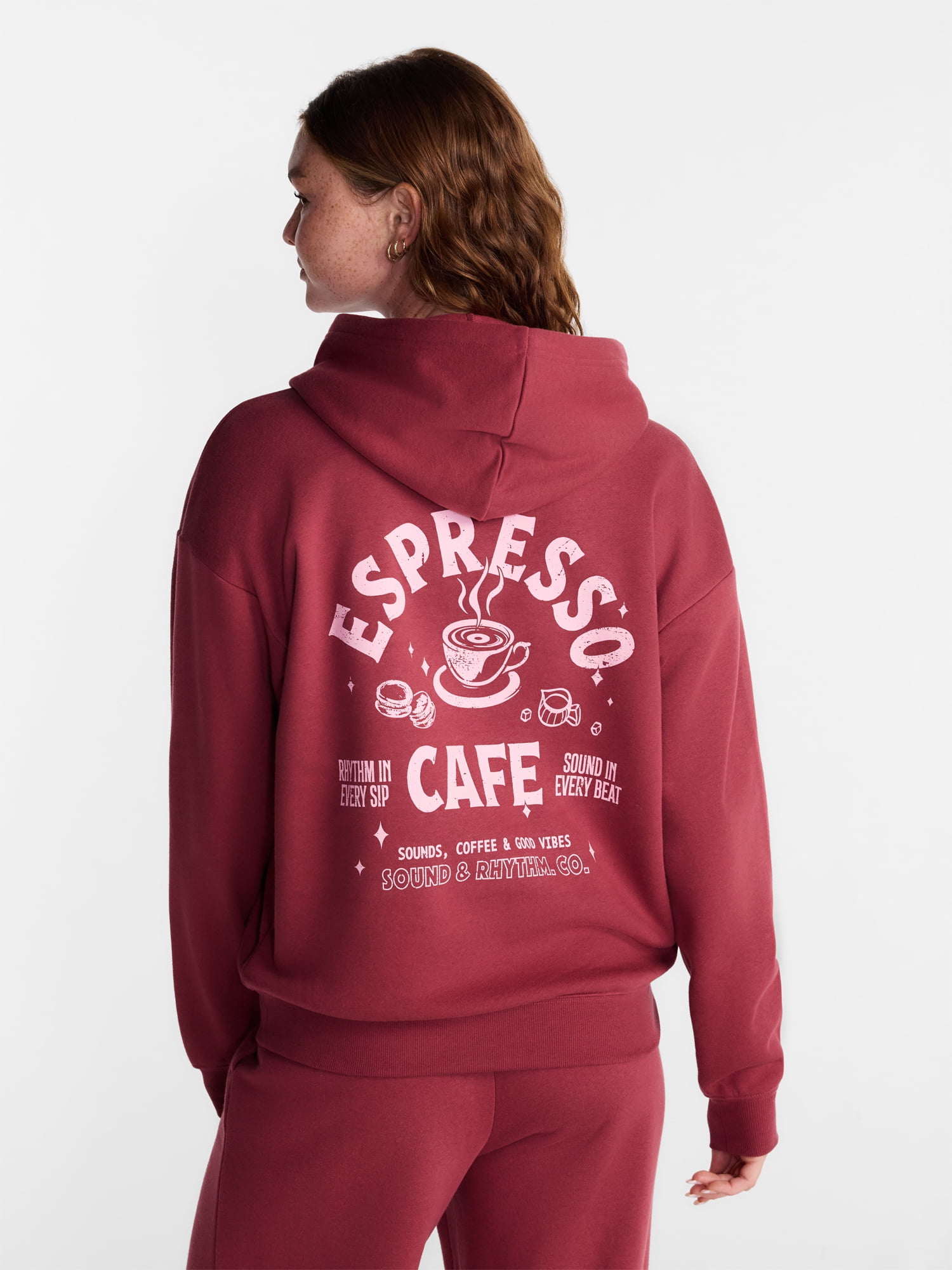 No Boundaries Graphic Fleece Hoodie, Women's XXS-XXL
