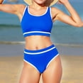 thumbnail image 2 of Teen Girls Swim Suits Solid color Girls Swimsuit with Shorts Two Piece Bikini Sets Toddler Bathing Suit 12-13T Girls Clothes, 2 of 6
