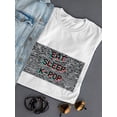 thumbnail image 3 of Eat Sleep K Pop Interference Graphic Women White T-Shirt, Female XX-Large, 3 of 4