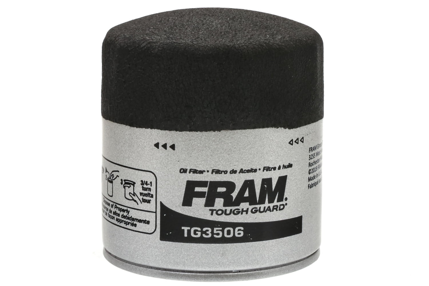 FRAM Tough Guard TG3506, Motor Oil Filter, 15K Miles, Replacement Oil Filters, Fit for Selected Vehicles