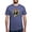 Heather Blue, variant on - Mona Lisa Dog T Shirt - Mens Tri-blend T-Shirt