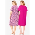 thumbnail image 2 of Dreams & Co. Plus Size 2-Pack Short-Sleeve Sleepshirt, 2 of 6