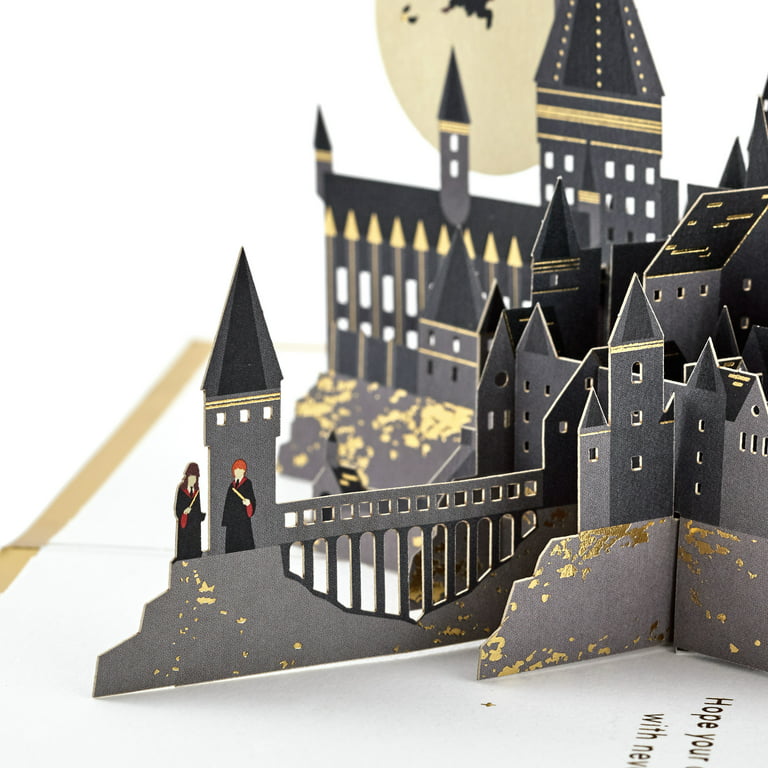 Harry Potter Hogwarts Castle Pop-Up Card - Deluxe Handcrafted Pop Up Card -  All Occasions, Blank Inside - 5 x 7