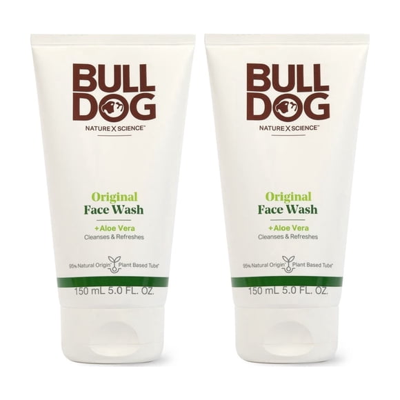 Face Wash BULLDOG Original 150 ml para hombre, paquete de 2
