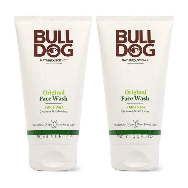 Face Wash BULLDOG Original 150 ml para hombre, paquete de 2