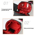 thumbnail image 4 of Bag Storage Ins Round Bags Solid Large Capacity Package Toothpaste Toothbrush Face Wash Cleansing Cream for Travel Black Red, 4 of 9