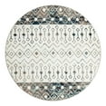 thumbnail image 3 of Unique Loom Tribal Trellis Collection Area Rug - Alami (6' 1" Round Ivory Gray Blue/Beige), 3 of 12