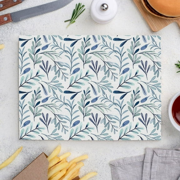 Place Mats Set,Decorative Table Place Mats For For In Door Dinning,Heat Insulation Stain Resistant Table Mats(Leaf)