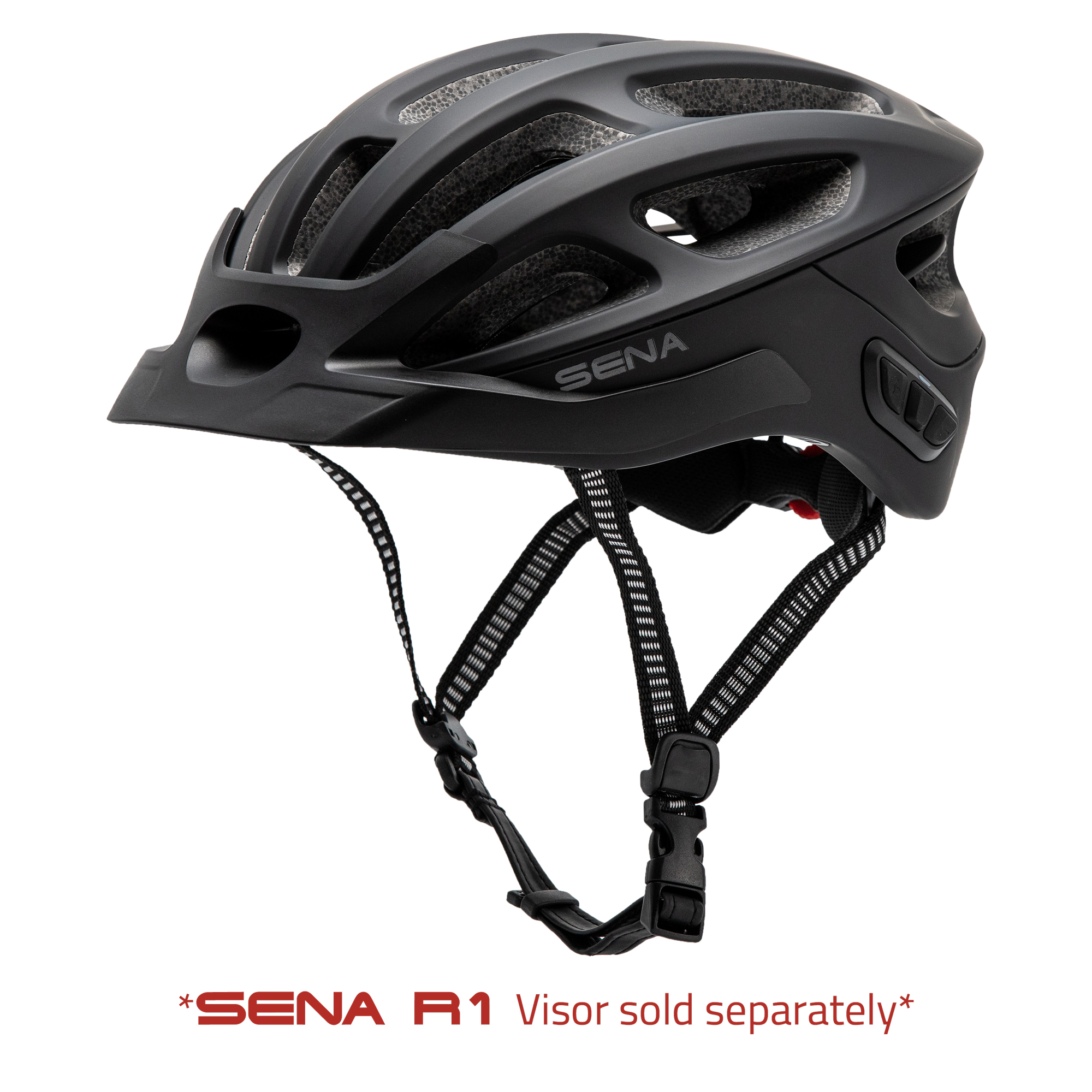 Sena Unisex-Adult Smart Cycling Helmet (Ice Blue, Large) (R1-STD-IB-L)