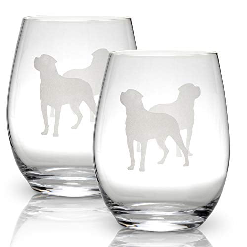 Great Dane Dog Stemmed Stemless Wine Glass 